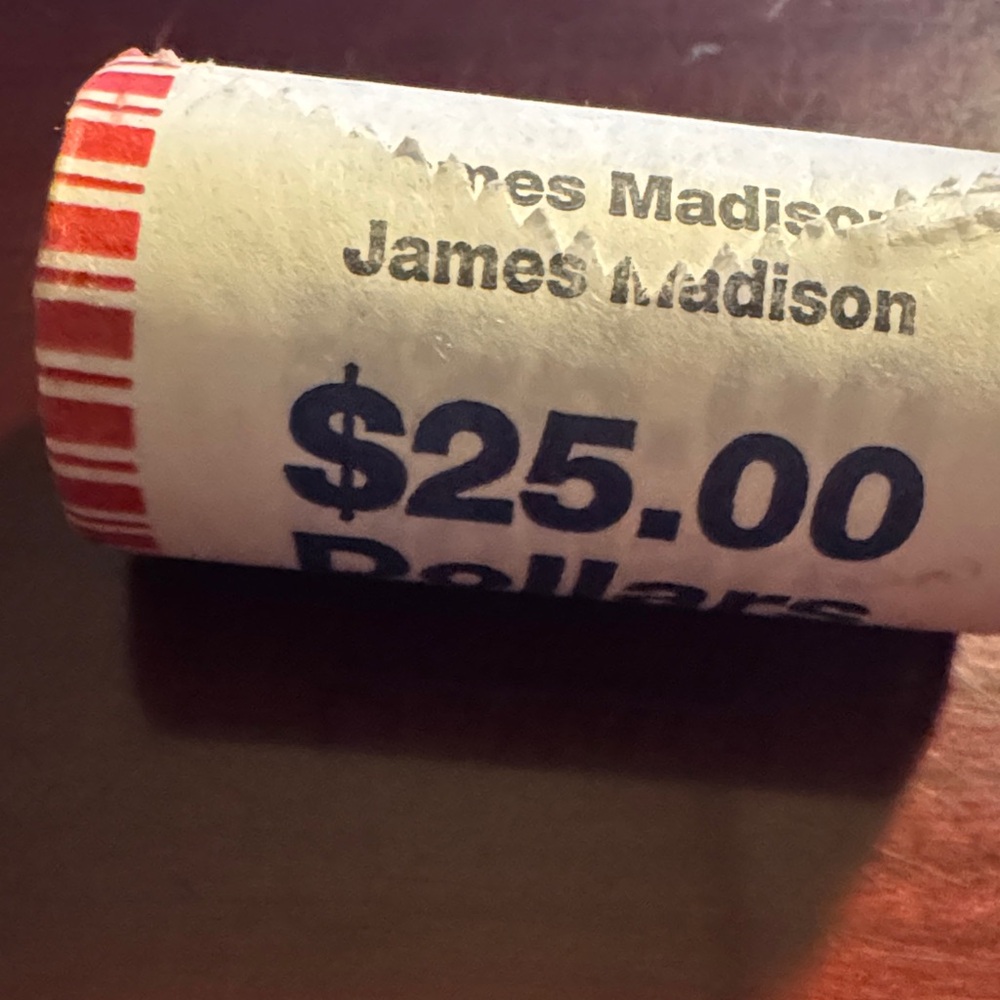 James Madison $25 Coin Roll